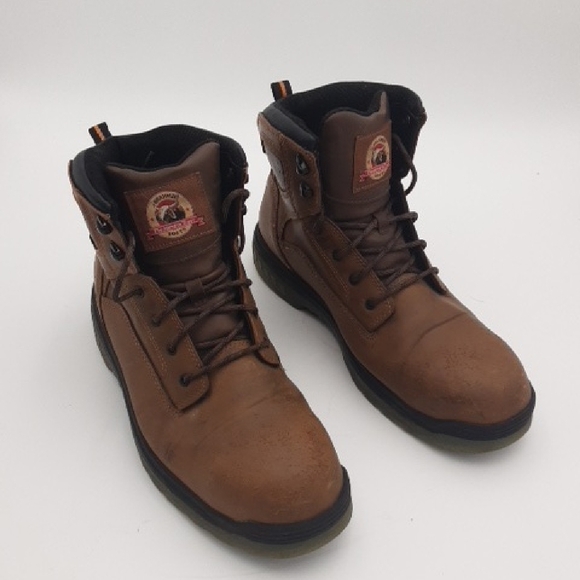 Brahma Men's Brown Work Boots Steel Toe 13 Outdoor Plant Heavy Duty Y2k Brown - Picture 1 of 11
